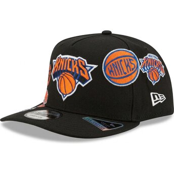 Καπέλα καμπύλη μαύρο snapback 9FIFTY A Frame Precurved Multi Patches από New York Knicks NBA από New Era
