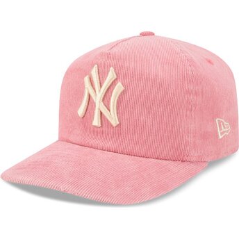 Καπέλα καμπύλη ροζ ρυθμιζόμενη ταινία 19TWENTY Precurved Corduroy Pastel από New York Yankees MLB από New Era