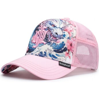 Καπέλα καμπύλη ροζ snapback N°245 από Rock’nFreeLife
