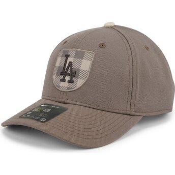 Καπέλα καμπύλη καφέ snapback Dri-Fit Rise Structured από Los Angeles Dodgers MLB από Nike