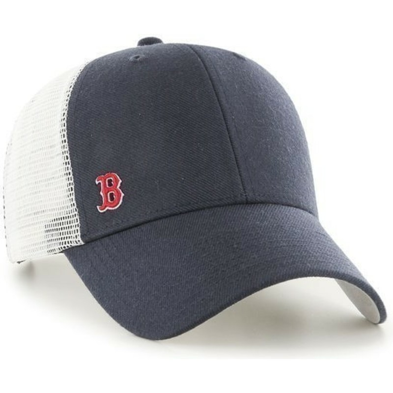 47-brand-small-logo-mlb-boston-red-sox-navy-blue-trucker-hat