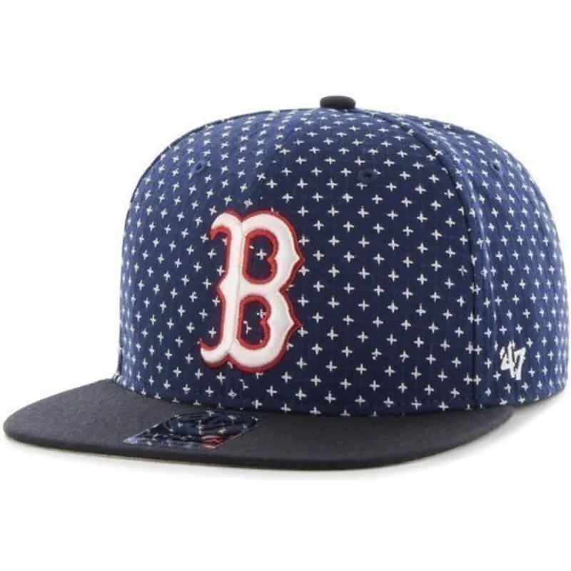 plana-snapback-estampado-de-cruces-boston-red-sox-mlb-47-brand