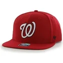 47-brand-flat-brim-side-logo-mlb-washington-nationals-smooth-red-snapback-cap