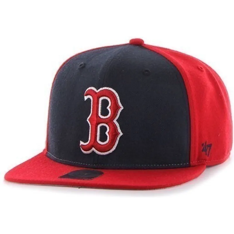 plana-snapback-lisa-lateral-boston-red-sox-mlb-47-brand