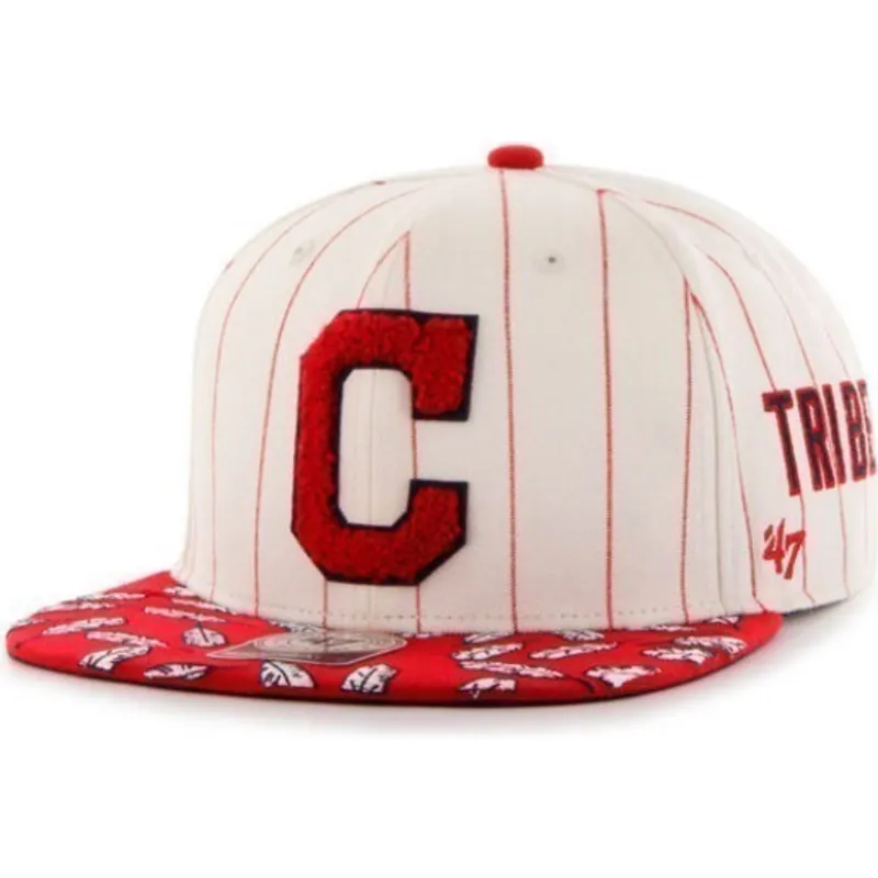 plana-snapback-franjas-rojas-laterales-cleveland-indians-mlb-47-brand