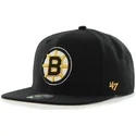 47-brand-flat-brim-nhl-boston-bruins-smooth-black-snapback-cap